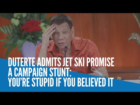 Duterte admits jet ski promise a campaign stunt: You’re stupid if you believed it