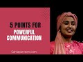 5 Points for powerful communication skills | SAHLA PARVEEN ENGLISH