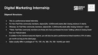 Internship Orientation Program (Recorded Session) | Shubham Bibave