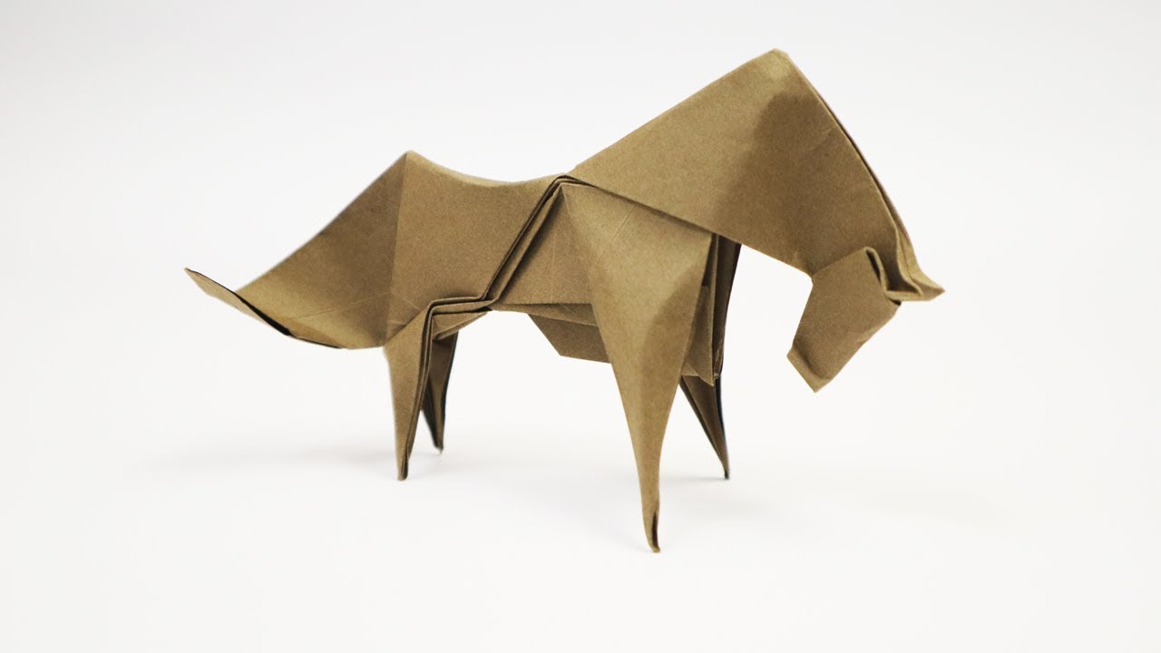 Origami: HORSE by Fabian Correa (REMAKE) - Yakomoga Origami tutorial