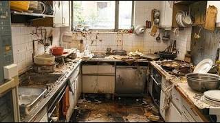 Desperate Mother Needs Help Cleaning. 🙌 Cleaning For Free |KITCHEN CLEANING + ORGANIZING👌cc