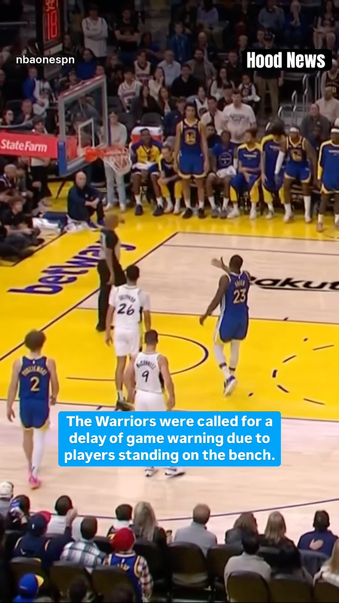 Delay of game? #hoodnews #warriors #indianapacers #basketball #FireTheRefs #sports #omg #wtf #how