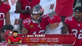 Mike Evans Reaches 11 Straight 1,000-Yard Seasons Nfl History Tied