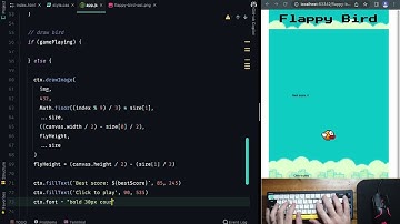 ASMR プログラミング | JavaScript で Flappy Bird ゲームを作成する [しゃべらない]