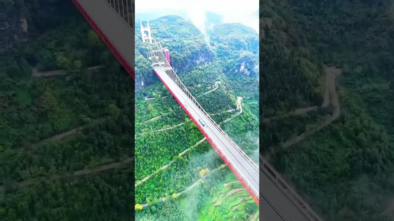 The world's largest super engineering project in China, the "Aizhai Bridge" built in the cloud