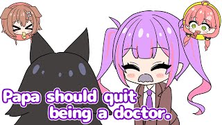 Papa Towa resolved to quit being a doctor and become an underbite YouTuber【Hololive AnimatedClip】