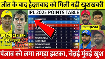 IPL 2025 Points Table देखिए SRH की जीत के बाद Points Table मे हुए खतरनाक बदलाव CSK MI PBKS बाहर RCB