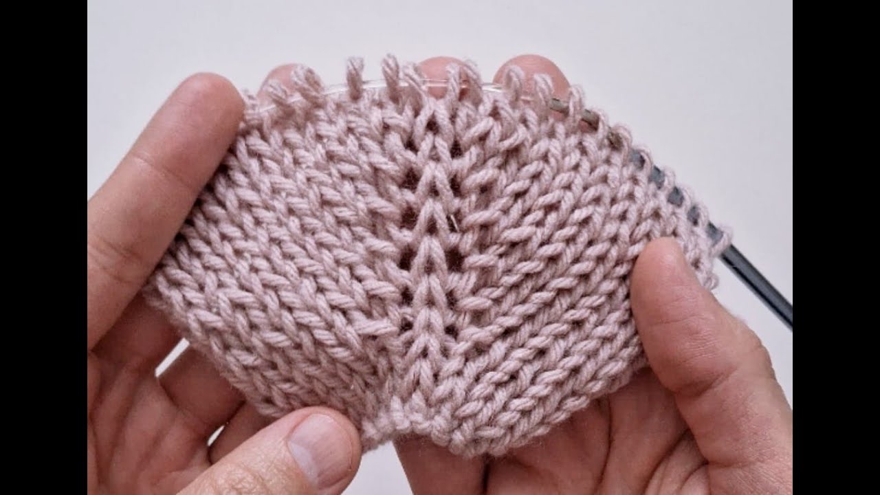 Aumento calado tejido a dos agujas o palillos paso a paso | El aumento más fácil del mundo