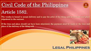 Civil Code of the Philippines, Article 1582