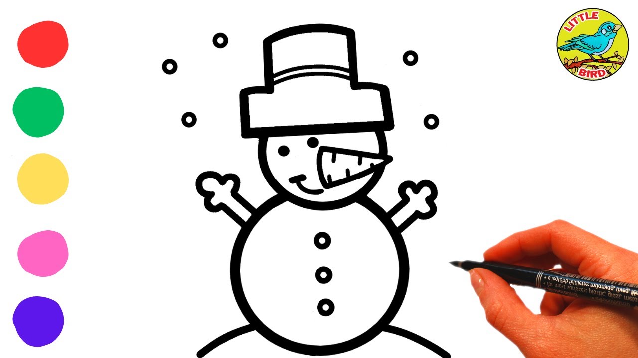 Kids Can Draw: Easy Snowman for Ages 4,5,and 6 (patron spots