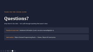 Java Programming | Module 4 - Functions & Methods in Java