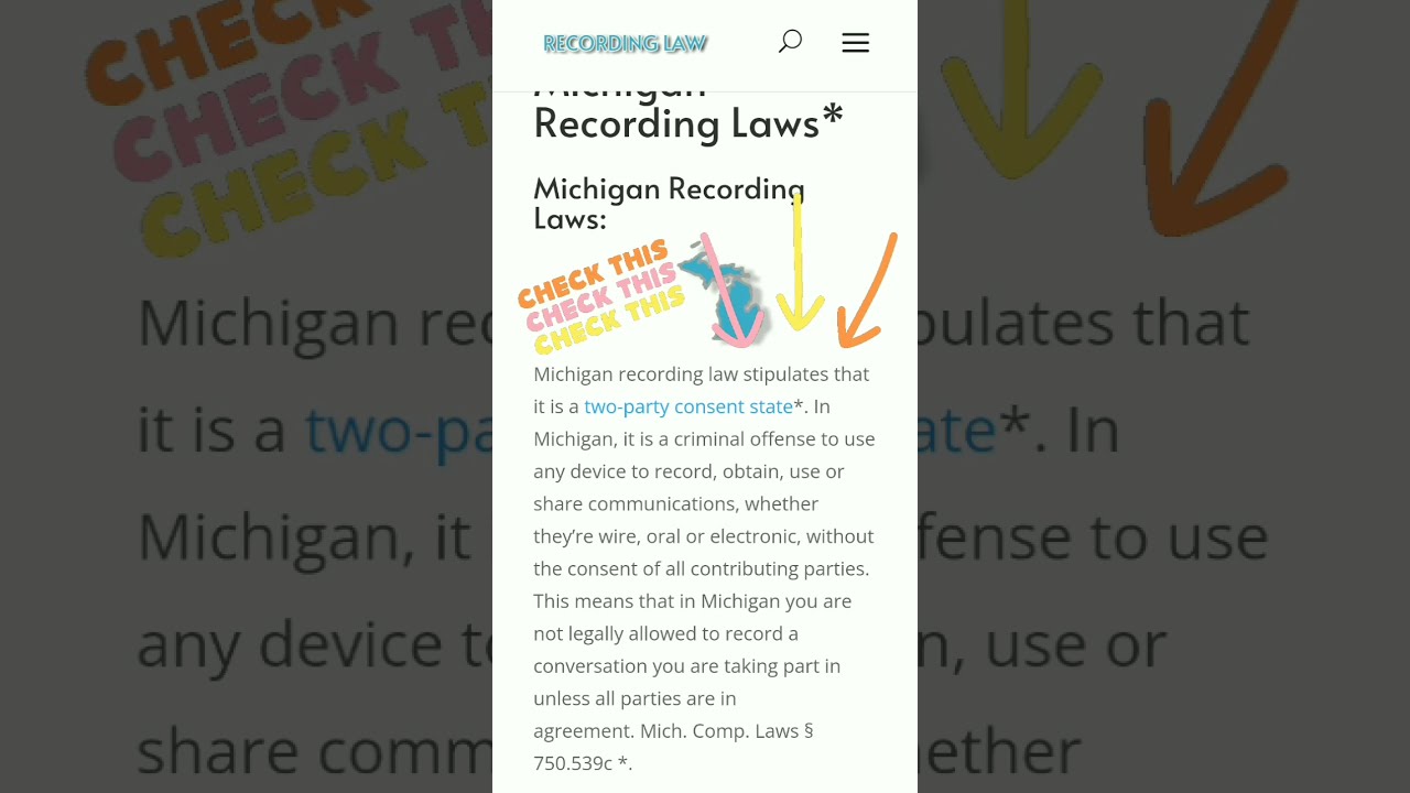 Recording telephone conversations in Michigan!