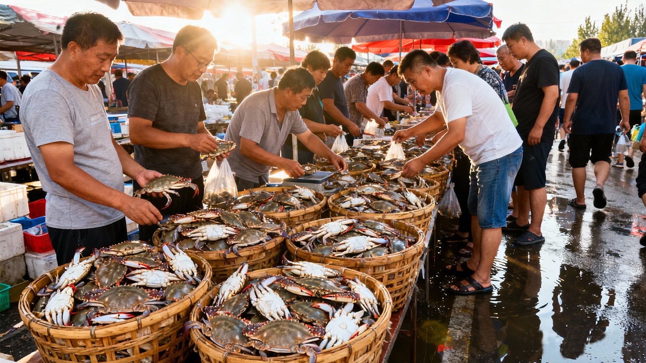 中国天津最热闹的早市VS人气爆满的传统市场，超便宜的螃蟹与大虾，30种当地美味街头早餐，令人惊叹！