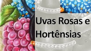 Uvas Rosas e Hortência