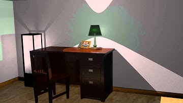 Blender 2.56 render of a desk