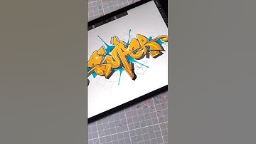 Super Graffiti ✏️ drawing  with Procreate #shorts