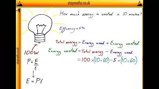 ENGAA 2018 Section 1 - Q08 (Phys) - Power & Efficiency - Worked Solution