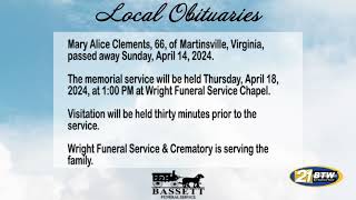 Obits for April 17, 2024