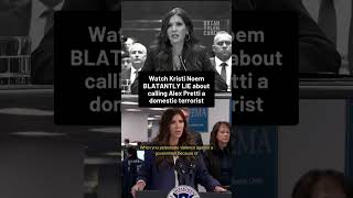 Watch Kristi Noem BLATANTLY LIE about calling Alex Pretti a domestic terrorist