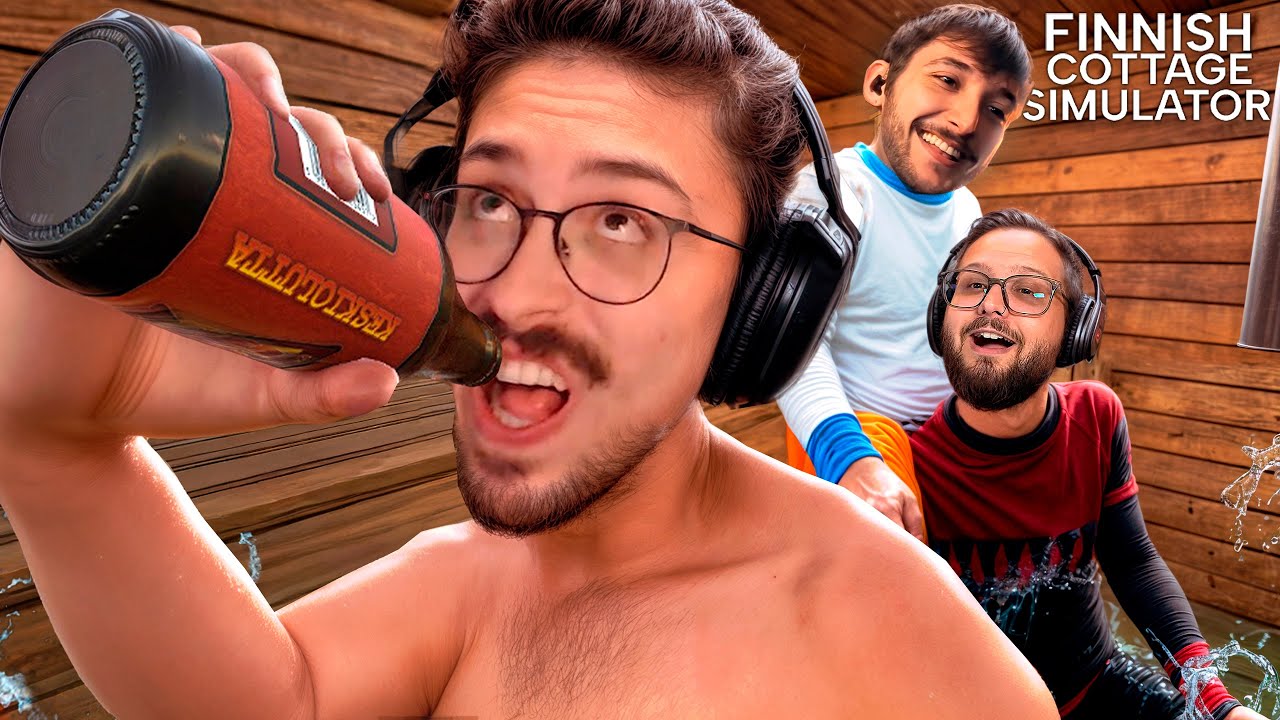 AGORA SÃO 5 AMIGOS QUE ALUGARAM UM CHALÉ NA FINLÂNDIA! - Finnish Cottage Simulator com COLEGAS!