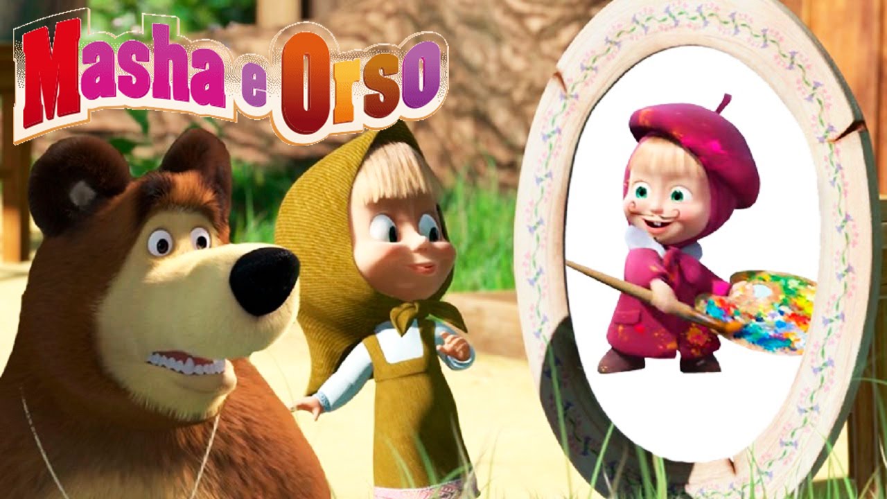 Masha E Orso Da Colorare Personaggi Di Cartoni Animati Per Bambini Piccoli Youtube