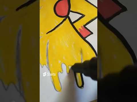 Drawing Pikachu x Gengar from Pokmon with Posca shorts art pokemon pikachu viral