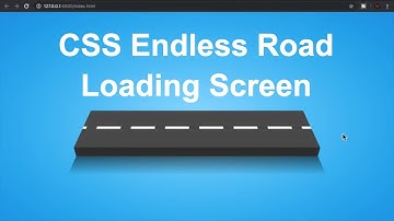 CSS Endless Road Loading Screen Animation Effects Isometric Design[HTML and CSS TUTORIAL] 4beginners