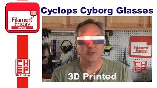 Cyclops Cyborg Glasses - 3D printed with Scrolling LED Lighting