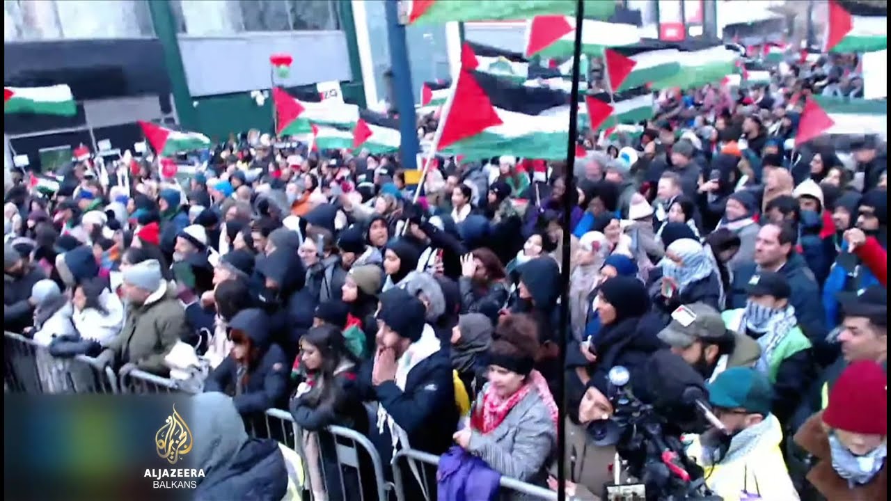 احتجاجات تضامنية مع الفلسطينيين في جميع أنحاء أوروبا