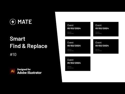 MATE Tip #10: Smart Find & Replace with AI / Adobe Illustrator