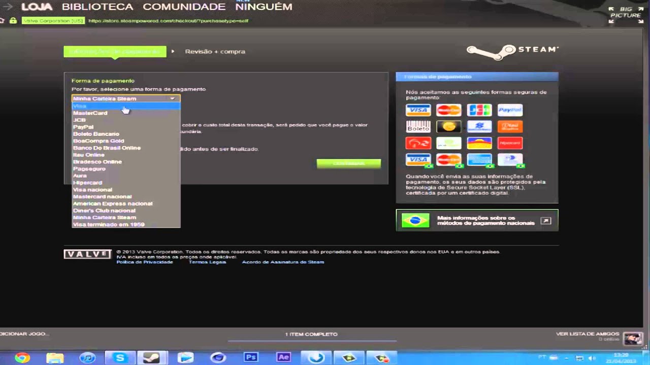 Tutorial - Comprar Jogos Na Steam ( Cartão Nacional 
