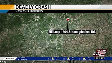 Man killed in crash at Loop 1604 at Nacodgoches Rd.
