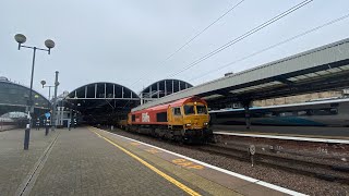 Trains at manors and Newcastle 10/4/24 with 60,66,70 and more