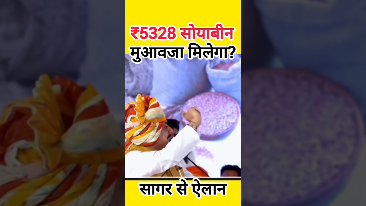 सोयाबीन मुआवजा और फसल बीमा एवं msp पर सोयाबीन खरीद का ऐलान 