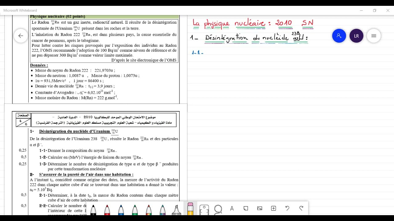 La correction de la physique nucléaire  PC Biof 2010 Session Normale