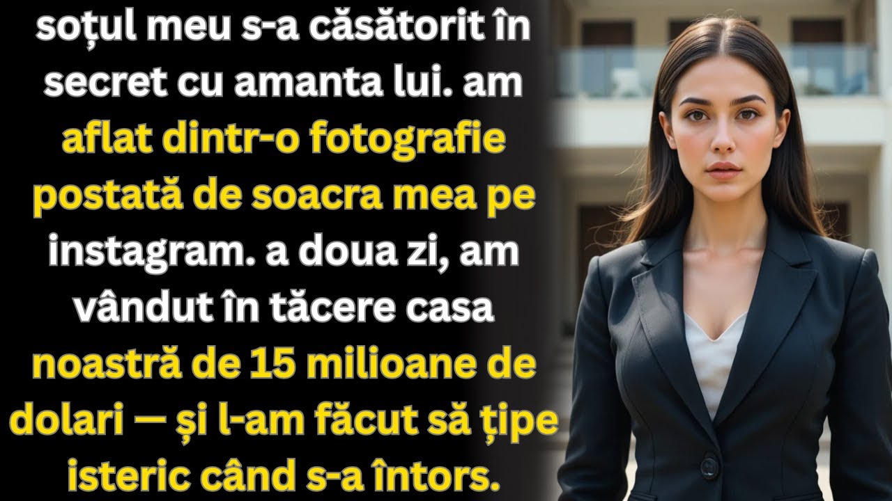 Soțul meu s a căsătorit în secret cu amanta  Am vândut pe ascuns casa de 15M $