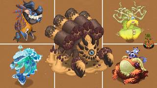 Amber Island - All New Monsters with Epic Drummidary - All Sounds & Animations | My Singing Monsters