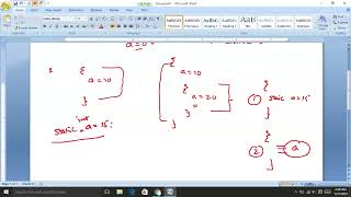 STATIC STORAGE CLASS IN C in TELUGU