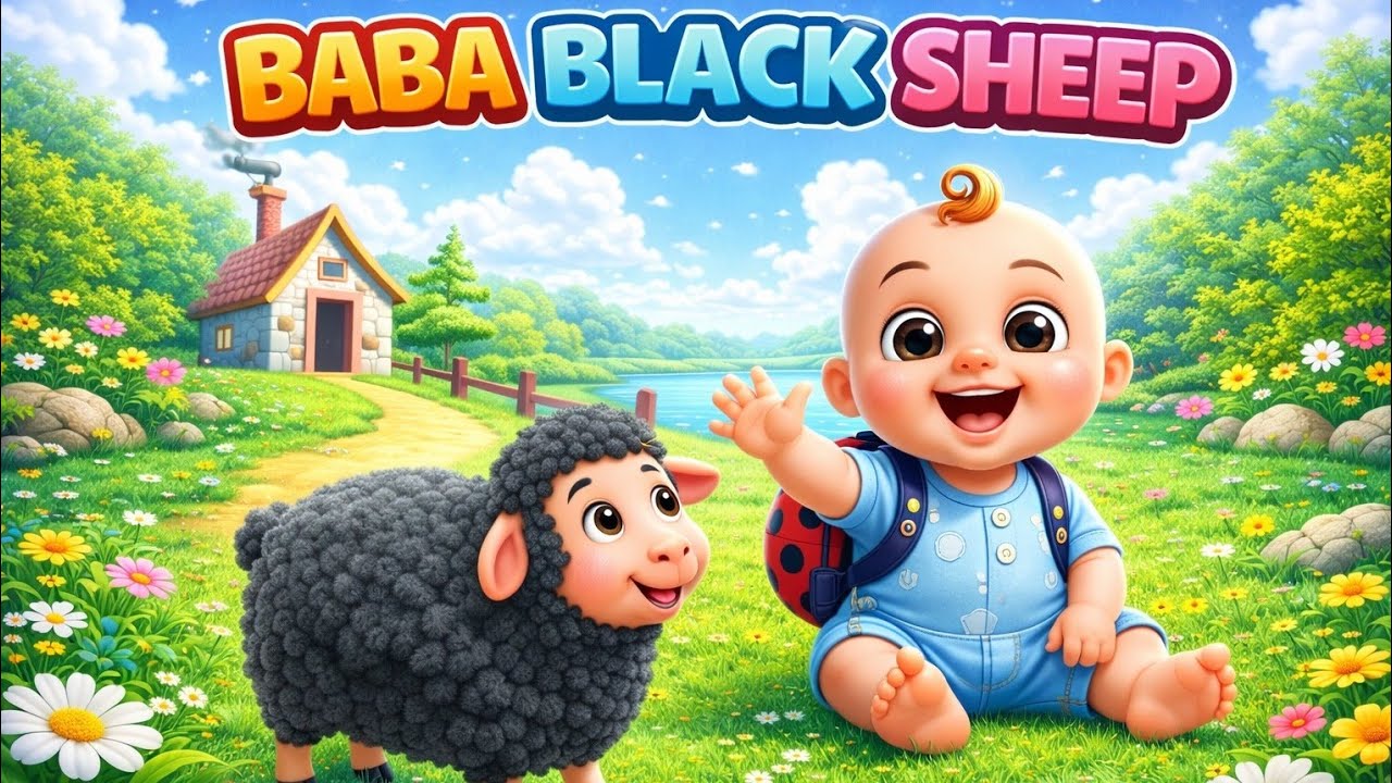 Baba Video 📌 Baba Black Sheep 🐑💛🎵 | Cute Babies Enjoying Sheep Actions 😺 | Baby ...