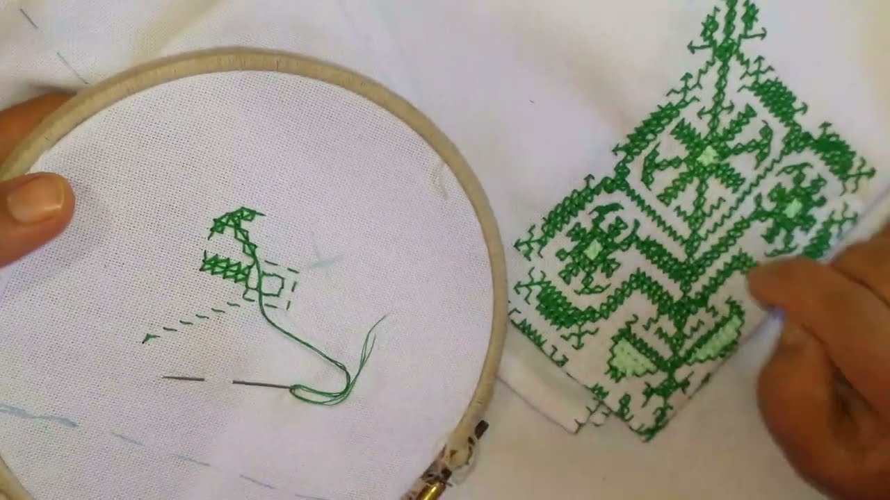 الجزء الأول :تعلم الطرز الفاسي باليد تطريز سرابت او مناديل