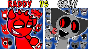 ALL RADDY VS GRAY TEST | FNF Character Test | Gameplay VS Playground