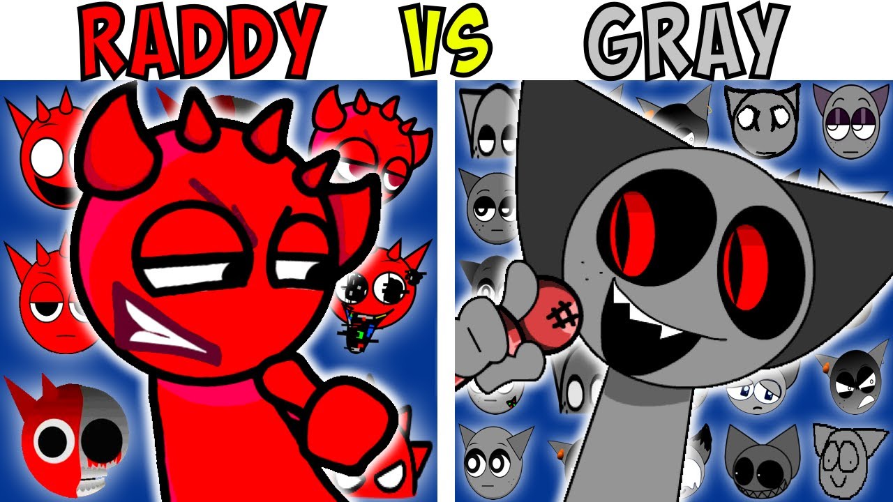 Gray Raddy ALL RADDY VS GRAY TEST | FNF Character Test | Gameplay VS Playground ...