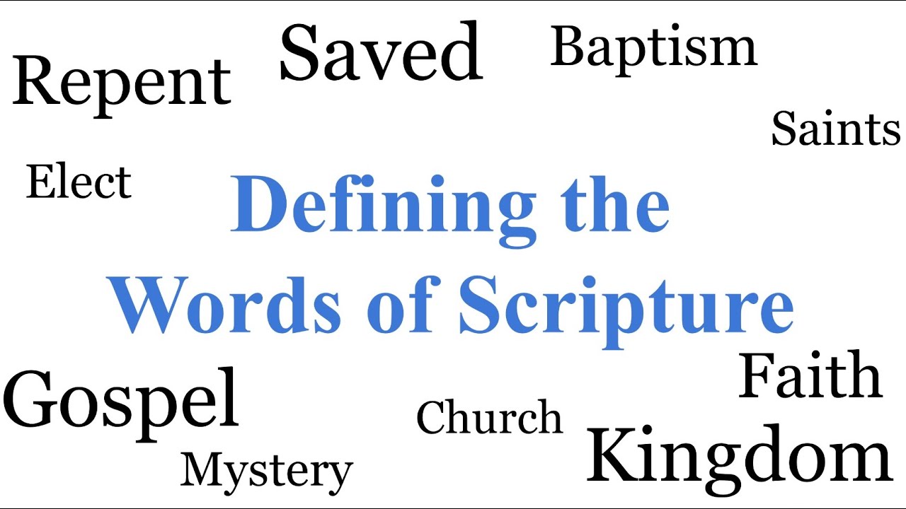 Defining the Words of Scripture: Saved - YouTube