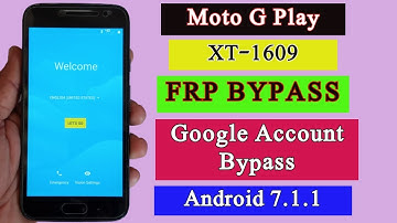 Moto G4 Play FRP Bypass (XT-1609) Google Bypass | Google Account Unlock Without PC Android 7.1.1