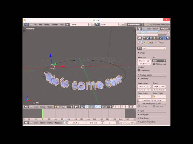 Text on a curved path and revolving animation Blender 3D - YouTube
