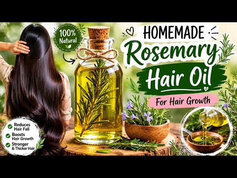 DIY Rosemary Hair Oil Recipe at Home | Secret Remedy for Long, Healthy & Shiny Hair #haircare #fyp 