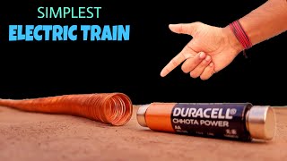 World's Simplest Electric Train - How To Make || Simple Science Project