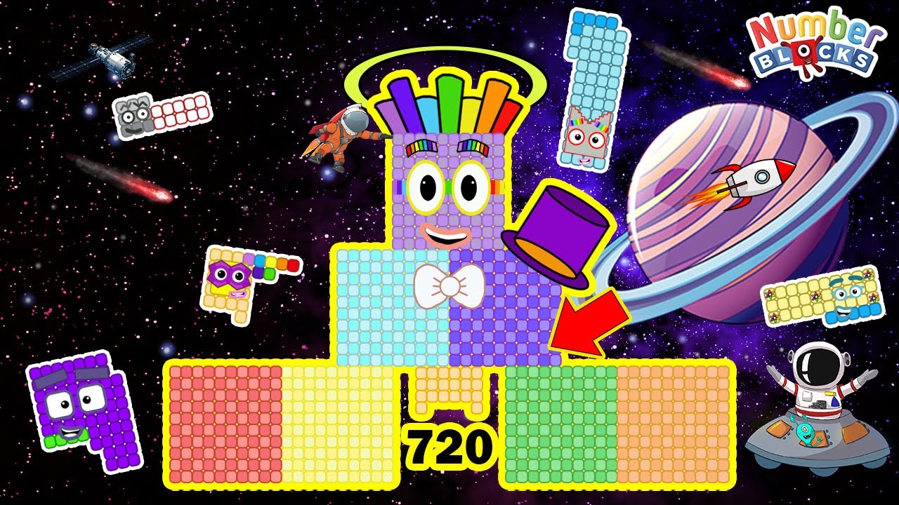 NUMBERBLOCKS PUZZLE Tetris Game 720 ASMR BIG Numberblocks Thousands Fan made / Satisfying Video
