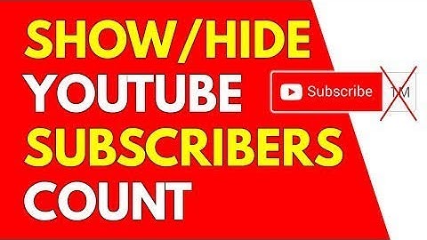 How to hide your YouTube Subscribers count from your viewers. English 2020