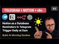 n8n + Telegram + Notion: Build a Daily AI Workflow with OpenAI (Morning Automation - Tutorial #4)